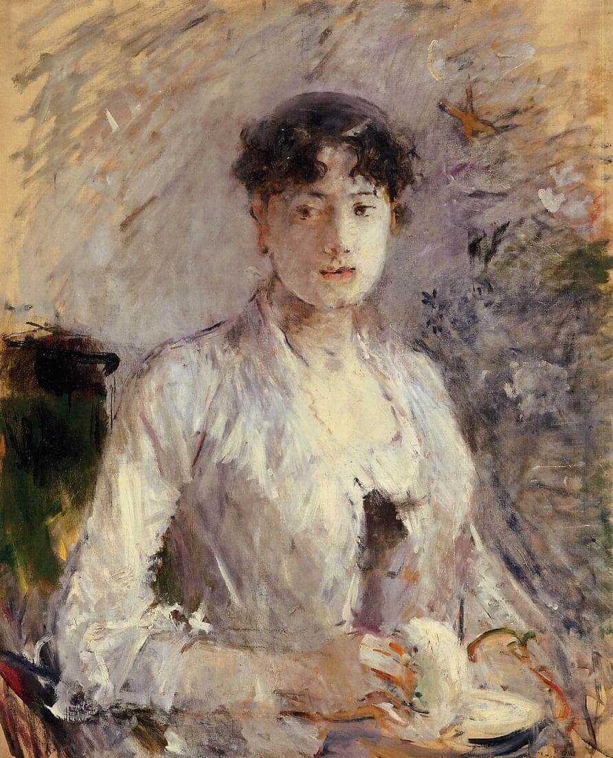 “Jauna moteris Mauve” sukurta Berthe Morisot
